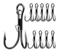 Double crochet de pêche - Hameçons de crevettes vivants | Double matériel de pêche en acier au carbone | Équipement Rigs Panfish Bass | Engrenages à roue dentée en acier anti-carbone pour truite basse