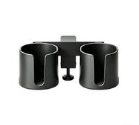 Double Cup Holder Clamp On Desk 20oz ABS Plastic | Fits Two 20oz Tumblers, Thick 4mm ABS With Steel Rod, Space-saving Clamp For Desk Or Chair, Easy 3-screw Install