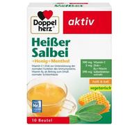 Double cœur sauge chaude+miel+menthol granulés 10 pces