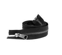 Double curseur coloré à extrémité ouverte, 5/10 pièces, 30/40/50/60/70/80 cm, 5#, fermeture éclair en métal noir, tissu de poche artisanal for bricolage(Black,80cm,10 Pcs)