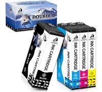 DOUBLE D 405XXL Cartouche pour Epson 405XXL 405XL pour Epson WF-7840DTWF | Compatible pour Epson Workforce WF-7840DTWF, WF-7830DTWF, WF-7835DTWF (1XXL-Noir, 1XL- C/M/Y, 4 Pack)