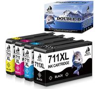Double D 711 Cartouche D'Encre Compatible Pour Hp 711 Hp 711Xl Cz129A Cz133A Cz130A Cz132A Pour Hp Designjet T120 24 T120 610 T520 24 T520 36 T520 610 T520 914 (1 Noir, 1 Cyan, 1 M[Marque3031]