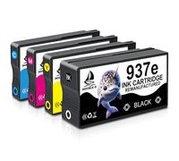 DOUBLE D 937e (avec Puce) pour HP 937 XL 937e Compatible pour HP OfficeJet Pro 9120e 9720e 9730e 9110b 9120b 9130b 9132e 9122e 9135e 9117b 9125e 9720 9730 (1BK/1C/1M/1Y)
