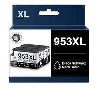 DOUBLE D 953XL Noir Cartouches d'encre pour HP 953XL L0S70AE,Non affecté par la Mise à Niveau, pour HP Officejet Pro 7720 7730 7740 8710 8715 8210 8720 8725 8728 8730 (2BK)