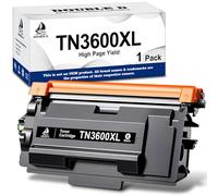 DOUBLE D Cartouche de toner TN3600XL 6000 pages de rechange pour Brother TN3600 TN-3600XL TN-3600 TN-3600XL pour HL-L5210DN HL-L5210DW HL-L5215DN HL-L6410DN HL-L6415DN HL-L6210DW DCP-L555DN 510DW MF C