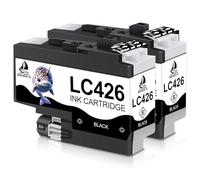 DOUBLE D LC426 Lot de 2 cartouches d'encre pour Brother LC426 Noir LC426XL LC 426 LC-426XLVAL Cartouches d'encre compatibles avec imprimante Brother MFC-J4335DW MFC-J4340DW MFC-J4535DW MFC-J4540DW