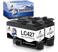 DOUBLE D LC427 Noir Cartouches d'encre Replacement pour Brother LC427 LC427XL pour Brother MFC-J5955DW MFC-J6955DW MFC-J6957DW MFC-J6959DW HL-J6010DW (2BK)
