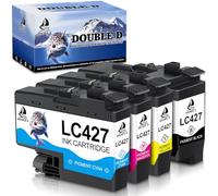 DOUBLE D LC427 pour Brother LC427 LC427XL pour Brother MFC-J5955DW,4 Pack | pour Brother MFC-J6955DW MFC-J6957DW MFC-J5955DW MFC-J6959DW HL-J6010DW MFC5955 MFC6955 MFC6957（1Noir/1Cyan/1Magenta/1Jaune）