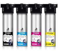 DOUBLE D T11D Multipack Cartouche pour Epson T11D1 T11D2 T11D3 T11D4,4 Pack | compatibles avec Cartouche Workforce Pro WF-C5390DW BAM, pour Epson WF-C5890DWF BAM WF-C5390DN (1BK/1C/1M/1Y)