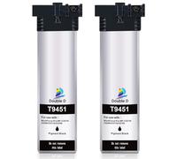 DOUBLE D T9451 Cartouches d'encre Compatible avec Epson T9451 Noir pour Epson Workforce Pro WF-C5710DWF WF-C5210DW WF-C5790DWF WF-C5290DW, WF-C5710 WF-C5790 WF C5290 C5210(2 Noir)