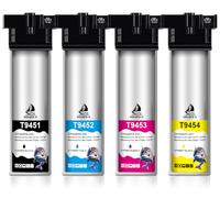 DOUBLE D T9451 pour Epson T9451 T9452 T9453 T9454 Cartouches d'encre pour Epson Workforce Pro WF-C5710 WF-C5790 WF-C5210 WF-C5290 WFC5710 WFC5790 (1BK/1C/1M/1Y, 4 Pack)