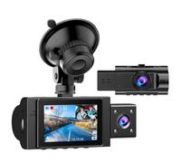 Yansoo Caméra de bord double avant/intérieur Full HD 1080p Vision nocturne IR 24H capteur G