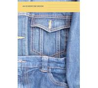 Double Denim A4 Exercise Book: Lined with Margin, 110 Pages, School Subject Study Book, Letter Size, Large Ruled Notebook