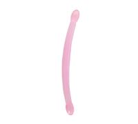 Double Dildo Crystal Clear Rose