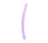 Double Dildo Crystal Clear Violet
