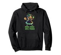 Double Dink Trouble Funny Witch Pickleball Halloween Sweat à Capuche