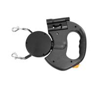 Double Dog Fild - Ligne rétractable pour animaux de compagnie, cordon résistant à l'usure | Double harnais de marche sans enchevêtrement, système de corde en nylon réglable, sangle de contrôle jumelle