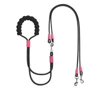 Double Dog Strap, Two-Pet Rope Lead, 70.87in Adjustable Length Design, Authentic Nylon Material, Comfortable Padded Handles for Walking Running Hiking Camping Use