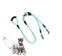 Double Dog Straps, Two Dog Rope, Pet Strap with Sturdy Handle, 360 Degree Rotating -Free, Small Medium Large Breeds, Ideal for River Fording, Camping, Hiking, Walking, Outdoor Safety