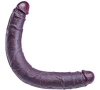 Double Dong Géant 50 * 4.2 cm, Double Dildo Noir en Silicone, Long Dildo Réaliste XXXL pour Couples, Lesbiennes et Homosexuels