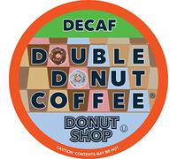 Double Donut Coffee Magasinez des capsules de café décaféiné, café torréfié moyen, capsules décaféinées à portion unique pour machines à infuser Keurig K Cup, paquet de 24 (1 pièce)