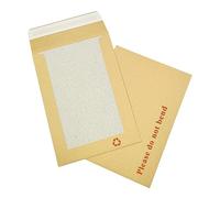 Double Dragon 20-Pack Enveloppes Manilla A4 C4 à dos rigide | 324mm x 229mm | Imprimé « Veuillez Ne Pas Plier » | Rembourrées et Résistantes aux Effractions | Fermeture Auto-Adhésive