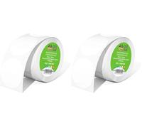 Double Dragon, 750 Étiquettes Rondes Autocollantes Thermiques Premium, 50mm x 50mm, Compatibles avec Zebra, MUNBYN, Rollo, TSC, Toshiba, Citizen, Imprimantes Thermiques Directes GK420d (Lot de 2)