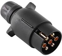 Double Dragon Adaptateur de Prise d'attelage à 7 Broches de Type N 12 V | Étanche | pour remorque, Caravane, Camion, Camping-Car, remorquage, Lampe de Voiture et connecteur de Feux de Route