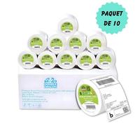 Double Dragon, Étiquette thermique directe auto-adhésive Premium 100 x 150 mm (4" x 6") pour imprimantes Zebra, MUNBYN [10 Rouleaux - 5000 Étiquettes]