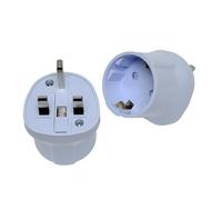 Double Dragon Fiche UK 3 broches 13 A | Prise d'alimentation robuste et réutilisable | Matériau PC ignifuge durable et sûr (lot de 2, blanc)