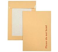 Double Dragon Lot de 20 Enveloppes Manilla A5 C5 à Dos Rigide | 229mm x 162mm | "Veuillez Ne Pas Plier" Imprimé | Rembourrées et Résistantes aux Manipulations | Fermeture Auto-Adhésive