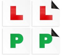 Double Dragon Lot de 4 plaques magnétiques L & P (2L + 2P) - 178 mm x 178 mm - légal Routier Britannique