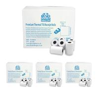 Double Dragon Rouleaux de Papier Thermique PDQ 57 x 30 mm | Sans BPA | Compatibles avec SumUp, Ingenico, PayZone, Verifone, Clover Printers, Zettle Terminals - Pack de 20 (Lot de 4)