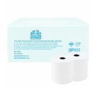 Double Dragon Rouleaux Papier Sans Carbone 76x76mm, simple épaisseur, pour imprimantes à impact, caisses non thermiques, calculatrices. Idéal pour cuisine et bureau. Pack de 20 rouleaux