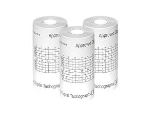 Double Dragon Rouleaux pour tachygraphe numérique HGV : 57 mm x 8 m, centre 8 mm, approuvé par l'UE, EC 1791/2006, 3 rouleaux