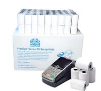 Double Dragon rouleaux sans carbone, 2 couches, 57mm x 40mm, non thermique, pour imprimantes de cuisine, matricielles, caisses enregistreuses, calculatrices et imprimantes de reçus - boîte de 400