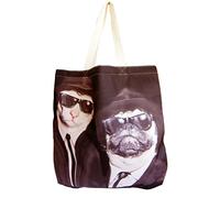 Double Duck - Sac Blues Brothers Fourre Tout Shopping Blues Brothers Chat & Chien Retro Ecole Coton