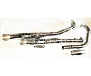DOUBLE ECHAPPEMENT COMPLÉTE HOMOLOGUÉE MSR SILENCIEUX MOTO VINTAGE HONDA VT SHADOW 750 1997/04 SHORTSHOTS ACR
