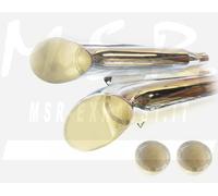 DOUBLE ECHAPPEMENT COMPLÉTE HOMOLOGUÉE MSR SILENCIEUX MOTO VINTAGE YAMAHA XV VIRAGO 125 250 SHORTSHOTS ACR DB KILLER