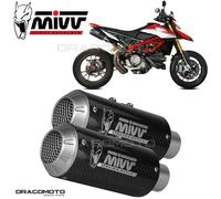 double échappement DUCATI HYPERMOTARD 950 2019 2020 MIVV Mk3 Carbone