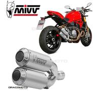 Mivv Mk3 Ducati Monster 821 2018-20/monster 1200 2017-21 D.042.sm3x Not Homologated Slip On Muffler Argenté Not Homologated