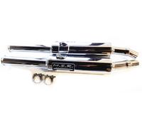 DOUBLE ECHAPPEMENT HOMOLOGUÉE MSR SILENCIEUX MOTO VINTAGE HONDA GL 1500 GOLDWING DE 1988 BENTCONIC ACC