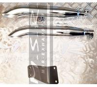 DOUBLE ECHAPPEMENT HOMOLOGUÉE MSR SILENCIEUX MOTO VINTAGE HONDA VT 750 BLACK WIDOW DE 2000 SHORTSHOTS ACR