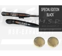 DOUBLE ECHAPPEMENT HOMOLOGUÉE MSR SILENCIEUX MOTO VINTAGE MORINI 350 / 500 EXCALIBUR SHORTSHOTS BLACK DB KILLER