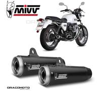 MIVV Silencieux d'échappement GHIBLI M.010.LGB Inox pour Moto Guzzi V7