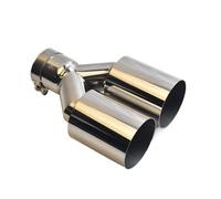 Double Embout D'échappement Entrée De 2,5 Pouces À Sortie 3,5" Tuyau 10" Longueur, Couche En Acier Inoxydable 304 Tuyau D'échappement Voiture(63MM IN- 89MM OUT)