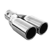 Double Embout Tuyau De Sortie Pot D'échappement 53mm Diamètre Intérieur Acier Inoxydable Universel