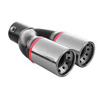 Double Embout Tuyau De Sortie Pot D'échappement 55mm Diamètre Intérieur Acier Inoxydable Chrome