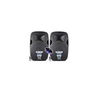 Double Enceintes Actives SONO DJ 900W TOTAL BX-7415-A multi entrées Equaliseur 5 canaux , 15" Bluetooth USB, Téléco, Lumière