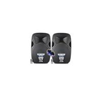 Double Enceintes Actives Sono DJ 900W Total BX-7415-A Multi entrées Equaliseur 5 canaux, 15" Bluetooth USB, Téléco, Lumière